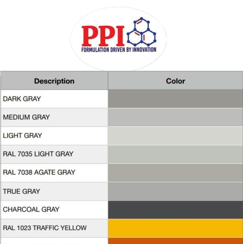 American-Resins-Color-Chart